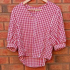 Red Gingham blouse